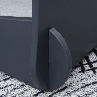 Pawhut Multi-level Wooden Cat House Kitten Bed Furniture with Removable Soft Cushion for Rest, Dark Grey(m-9)