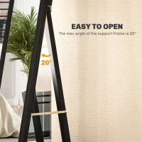HOMCOM 15" x 62" Full Length Mirror for Bedroom, Free Standing Dressing Mirror, Wall Mirror for Living Room, Black(m-6)