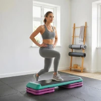 Soozier 4"/6"/8" Aerobic Stepper Exercise with Non-Slip Top for Home, Office, Indoor, Outdoor, Multicolour(m-1)
