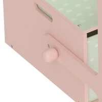 Qaba Kids Toy Box Chest, 3-in-1 Convertible Wooden Toy Storage Bench w/  2 Non-Woven Drawers, for Bedroom, Playroom, Pink(m-11)