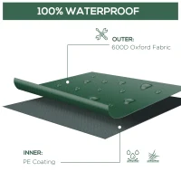 Outsunny Patio Furniture Covers, Waterproof, Windproof and Anti-UV 300D Oxford Fabric Large Outdoor Furniture Cover for Outdoor Sectional Sofa Set, 97" x 65" x 26", Green(m-4)