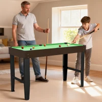 Soozier 55" Mini Pool Table, Pool Game Billiard Table Set with 2 Cues, 16 Balls, 2 Chalks, Triangle, Brush, Green(m-8)