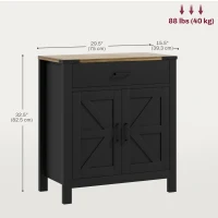 HOMCOM Sideboard Buffet Cabinet, Farmhouse Kitchen Storage Cabinet w/ Drawer and Shelf for Living Room, Entryway(m-3)