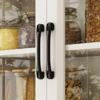 HOMCOM 71" Kitchen Pantry Cabinet, Freestanding Kitchen Hutch with 8 Door Shelves, Adjustable Shelf and Acrylic Doors, White(m-12)