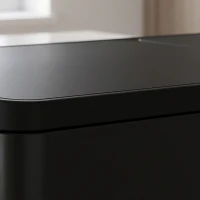HOMCOM Garbage Bin, Soft-Close Trash Can with Foot Pedal, 2x5 Gallon (2x20 L) Garbage Can with Removable Inner Buckets, Black(m-12)