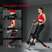 Soozier Foldable Squat Machine for Home Gym, Glute Workout Equipment for Arm, Leg and Glute Training, Red(m-7)