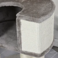 PawHut 43" Plush Cat Tree Activity Condo with Sisal Scratching Posts, Elevated Comfortable Perch, & Roomy Interior Area(m-7)