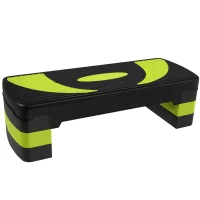 Soozier Adjustable Aerobic Stepper, Exercise Step Platform, Step Exercise Trainer, Workout Fitness Yoga Risers, 4"-6"-8", Green(m-13)