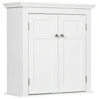 kleankin Bathroom Cabinet, Medicine Cabinet, Over Toilet Storage Cabinet with Adjustable Shelves for Entryway, White(m-2)