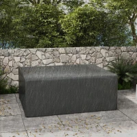 Outsunny Large Patio Furniture Covers, Outdoor Furniture Covers, Garden Set Protector Waterproof Anti-UV Protection, Grey(m-8)