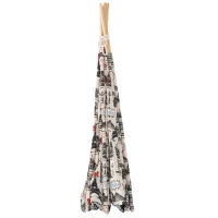 PawHut Foldable Teepee Puppy Dog Cat Bed Tents & Houses Pet Small Washable with Cushion(m-6)