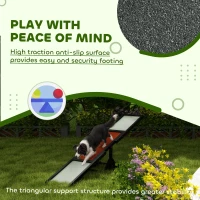 PawHut Wooden Dog Agility Seesaw for Training and Exercise, Black(m-5)