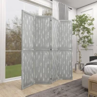 HOMCOM Screen Divider Room Divider Screen with Foldable Design for Indoor Bedroom Office 5.5' Grey(m-1)