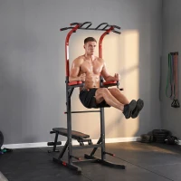 Soozier Power Tower Pull Up Bar Station for Home Gym Training Workout Equipment With Sit Up Bench(m-8)