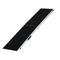 PawHut 72" Portable Bi-Fold Folding Vehicle Pet Ramp for Large Dog or Animals with Safety Lock & Convenient Carry Handle(m-11)
