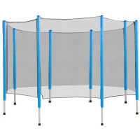 Soozier 14 FT Trampoline Net Enclosure Trampolining Bounce Safety Accessories w/ 8 Poles Net Enclosure Only, Black(m-2)