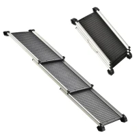 PawHut 28" - 62.5" Telescoping Dog & Pet Ramp with Lightweight Aluminum Design & Anti-Skid Surface for Elderly Pets(m-11)