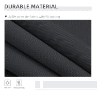 Outsunny 7' x 10' Retractable Patio Awning, Manual Outdoor Privacy Screen with UPF40+ & Water-Resistant Fabric, Grey(m-6)