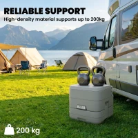Outsunny Portable Camping Toilet, Porta Potty with 2.6 Gal Waste Tank & 2.6 Gal Flush Tank, Leak-Proof and Odourless(m-7)