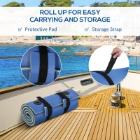 Soozier 6.5' x 2' Roll-Up Pool Float Pad Water Floating Mat for Lake, Ocean, Pool Playing, Relaxing & Recreation, Blue(m-4)