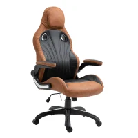 Vinsetto High Back Office Chair 6-Point Vibration Massage Chiar Faux Leather Task Chair Height Adjustable Padded Seat with Wheels(m-10)