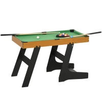 Soozier 38" Mini Pool Table Set Tabletop Billiards Game with Easy Folding for Storage, with Balls, Cues, Chalk, Brush(m-2)
