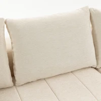 HOMCOM 101" Modular Sectional Sofa with Chaise, Chenille Boneless Cloud Sofa Bed, 3 Seater L-Shaped Couch, No Assembly, Beige(m-10)
