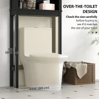 HOMCOM 3-Tier Over Toilet Storage Unit Washing Machine Cabinet Dryer Cabinet with Adjustable Shelf for Bathroom, Laundry(m-5)