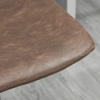 HOMCOM Adjustable Counter Height Bar Stools Set of 2, 360° Swivel Kitchen Counter Stools Dining Chairs with Backs, Vintage Leather, Brown(m-9)