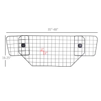 PawHut Adjustable Dog Car Barrier for SUV Vehicle Car Cargo Trunk Wire Mesh Universal Backseat Car Pet Barrier, Pet Safety(m-3)