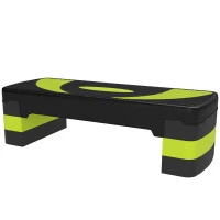 Soozier Adjustable Aerobic Stepper, Exercise Step Platform, Step Exercise Trainer, Workout Fitness Yoga Risers, 4"-6"-8", Green(m-2)