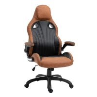 Vinsetto High Back Office Chair 6-Point Vibration Massage Chiar Faux Leather Task Chair Height Adjustable Padded Seat with Wheels(m-2)