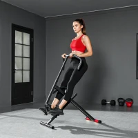 Soozier Foldable Squat Machine for Home Gym, Glute Workout Equipment for Arm, Leg and Glute Training, Red(m-8)
