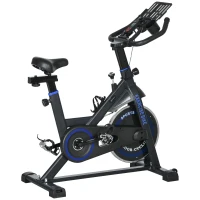 Soozier Adjustable Upright Stationary Exercise Bike w/ LCD Display, Indoor Cycling Bike for Home w/ Adjustable Resistance, Black(m-2)