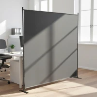 Outsunny Outdoor Freestanding Outdoor Privacy Screen, Privacy Panel, 70.9" x 70.9", Dark Grey(m-7)