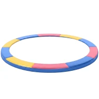 Soozier Trampoline Pad, 14FT Replacement Trampoline Safety Pad Mat Spring Cover, Water-Resistant, UV-Resistant, Tear-Resistant, No Holes for Pole, Colorful(m-2)