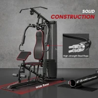 Soozier Home Gym, Multifunction Gym Equipment with 100Lbs Weight Stack for Back, Chest, Arm, Leg and Full Body Workout(m-6)