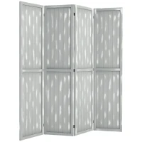 HOMCOM Screen Divider Room Divider Screen with Foldable Design for Indoor Bedroom Office 5.5' Grey(m-9)