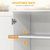 HOMCOM Kitchen Island with Storage, Rolling Kitchen Cart on Wheels, Kitchen Island with Storage, Drawer, 3 Cabinets, Stainless Steel Countertop, Spice Rack and Towel Rack, White(m-7)