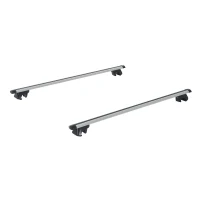 Outsunny 2pc Roof Rack Car Roof Top Lockable Aluminum Cross Bars Adjustable Baggage Luggage Carrier, Silver (53")(m-2)