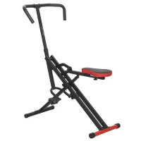 Soozier Foldable Squat Machine for Home Gym, Glute Workout Equipment for Arm, Leg and Glute Training, Red(m-2)