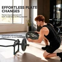 Soozier Trap Bar, Olympic Deadlifting Bar, 2" Hex Barbell Bar for Deadlifts and Shrugs, 660 lbs Capacity, Black(m-6)