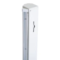 Pawhut Retractable Mesh Pet Safety Barrier Gate, Flexible and Extensible Safety Dog Gate Easy to Roll and Latch for Stairways Doorways Hallways, 45'' x 32", White(m-12)