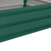 Outsunny 4' x 2' x 1' Galvanized Raised Garden Bed, Metal Garden Box with Open Bottom, Easy Assembly Outdoor Planter Box for Vegetables Flowers Herbs, Green(m-10)
