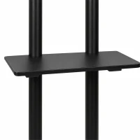 HOMCOM Rolling TV Stand for 32-75 Inch Screens, Mobile TV Stand with Tilt, Height Adjustable, Locking Wheels, Black(m-11)