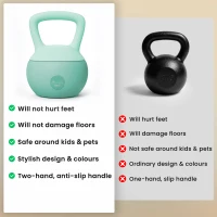 Soozier 26 lb Soft Kettlebell, Sand Filled Weight w/ Grip Handle, Kettlebell Weight for Full Body Workout, Green(m-7)