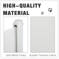 Pawhut Retractable Mesh Pet Safety Barrier Gate, Flexible and Extensible Safety Dog Gate Easy to Roll and Latch for Stairways Doorways Hallways, 45'' x 32", White(m-7)