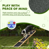 PawHut Wooden Dog Agility Seesaw for Training and Exercise, Yellow(m-5)