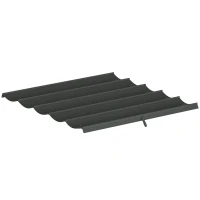 Outsunny 8.2' x 8.4' Retractable Pergola Canopy Replacement for 10' x 10' Frame, Cover Replacement (Cover Top Only), Dark Grey(m-2)