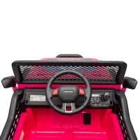 Qaba 12V 2-Seater Ride on Truck Car with Dual Motors, Remote, Soft Start, 4-Wheel Suspension, Lights, Music, USB, Horn, Pink(m-9)
